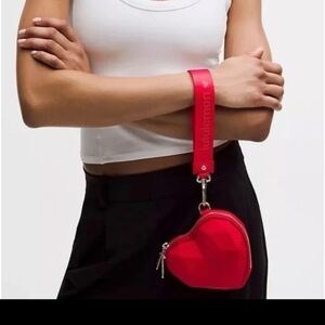 lululemon athletica Red Heart Wristlet